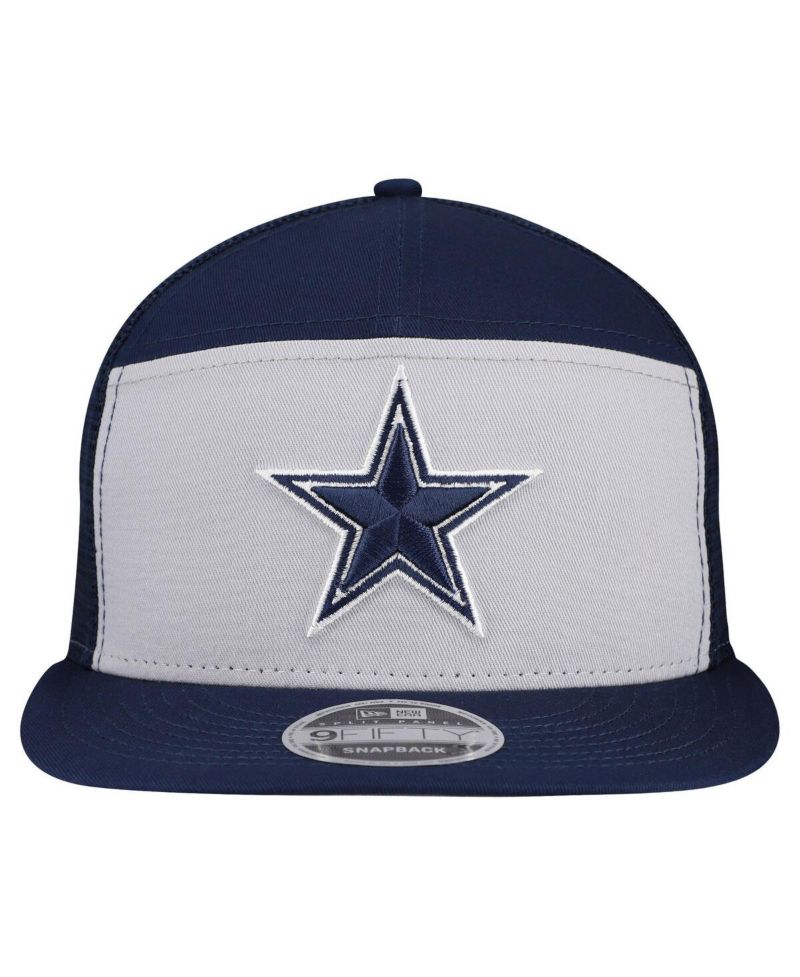 Men's Gray/Navy Dallas Cowboys Outdoor Split Panel 9FIFTY Snapback Hat