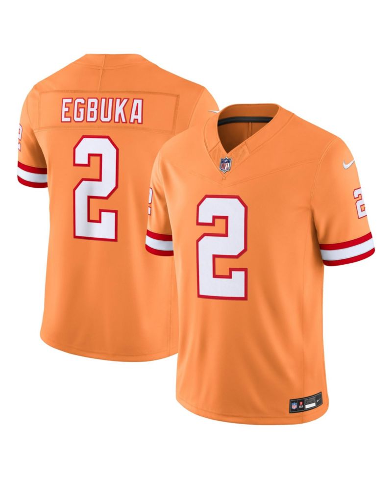 Men's Emeka Egbuka Creamsicle Tampa Bay Buccaneers Alternate Vapor F.U.S.E. Stitched Limited Jersey