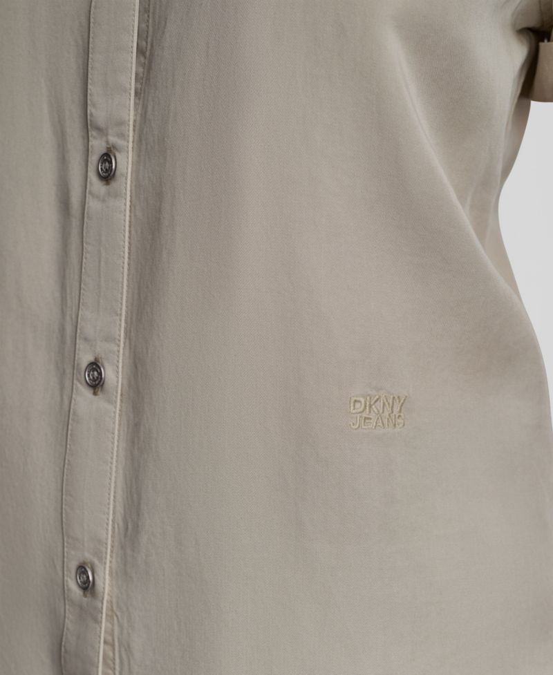 Petite Rolled Short-Sleeve Button-Up Shirt
