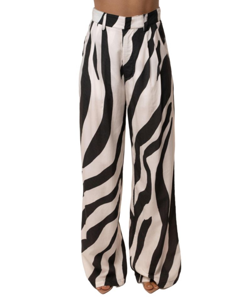 Women's Essential Flow High-Waisted Pleated Wide-Leg Trousers