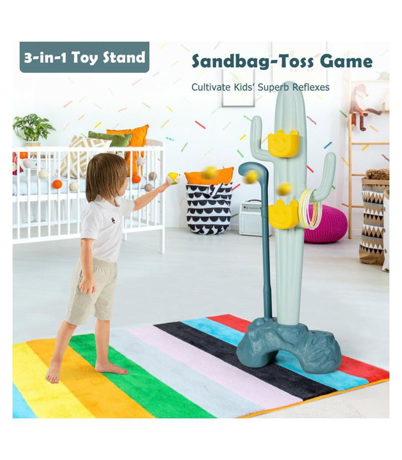 3 in 1 Toddler Sports Activity Center with Golf and Ring Toss