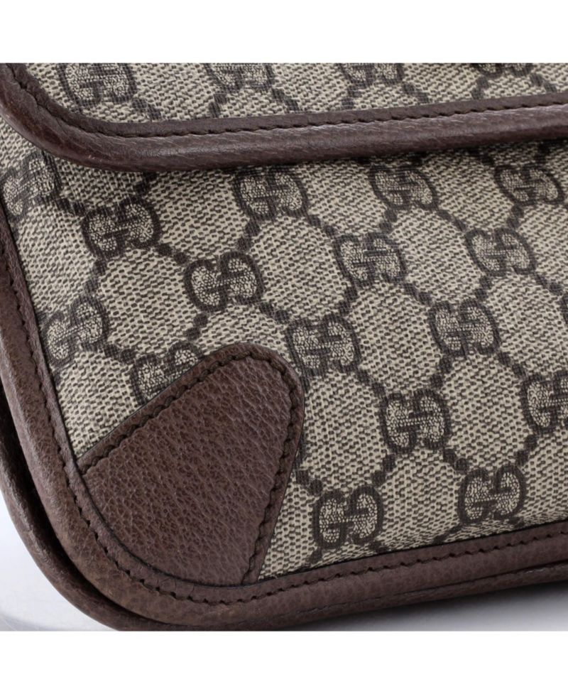 Small Neo Vintage Flap Messenger GG Coated Canvas