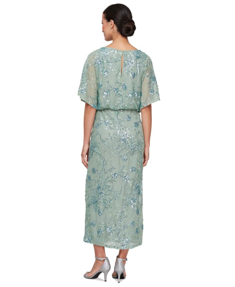Petite Sequined Blouson Dress