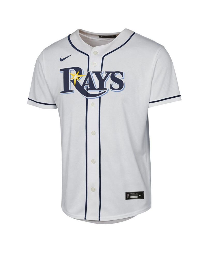 Big Boys and Girls Junior Caminero White Tampa Bay Rays Home Replica Player Jersey