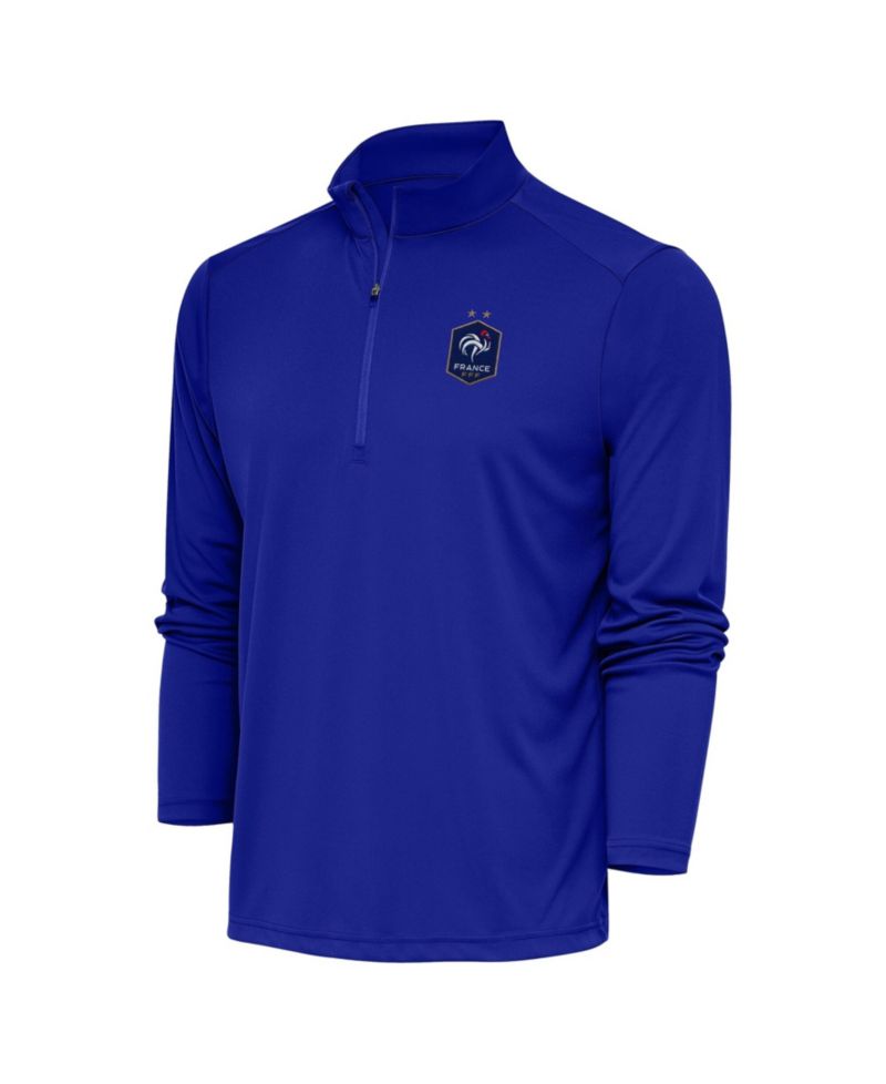 Men's Royal France National Team Statement Quarter-Zip Pullover