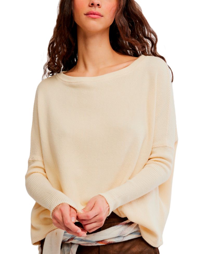 Women's Latte Blues Thermal Long-Sleeve Top