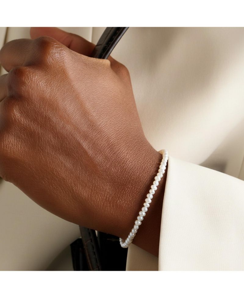 Freshwater Pearl Bracelet with Stainless Steel Findings, AA+ Grade Pearls