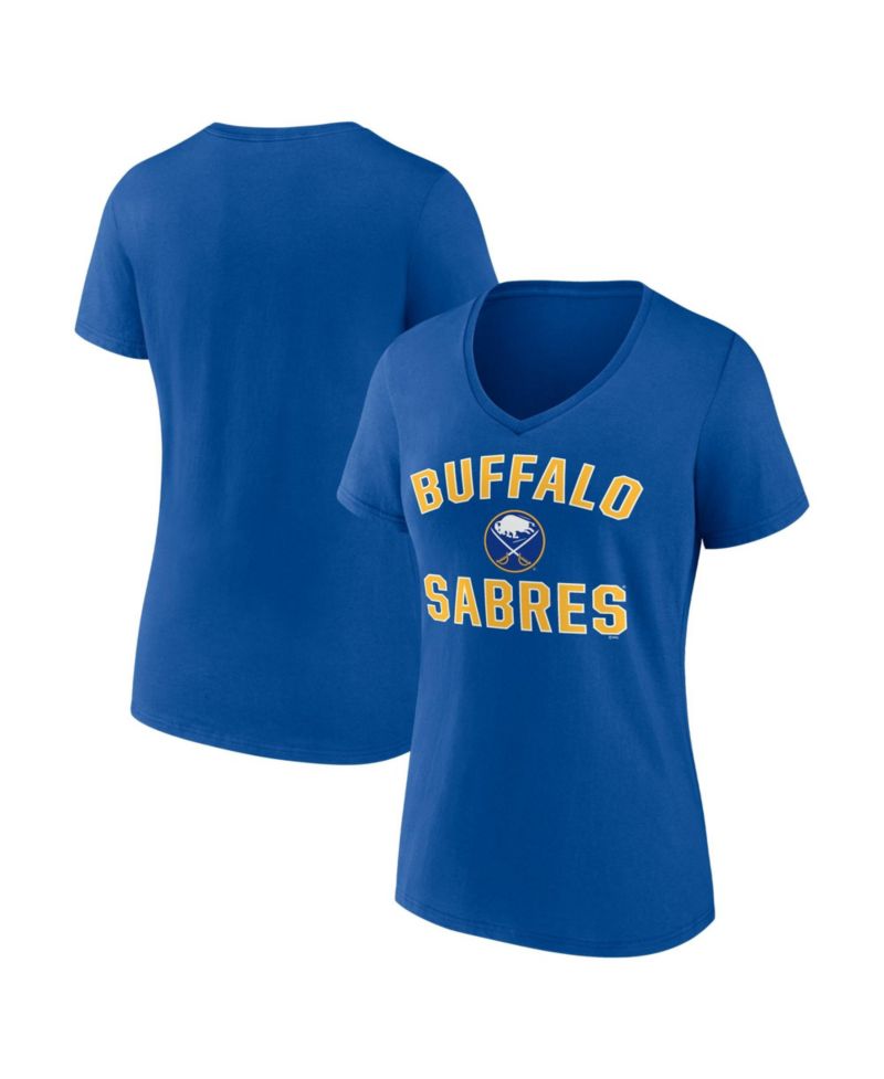 Women's Royal Buffalo Sabres Arch Victory V-Neck T-Shirt