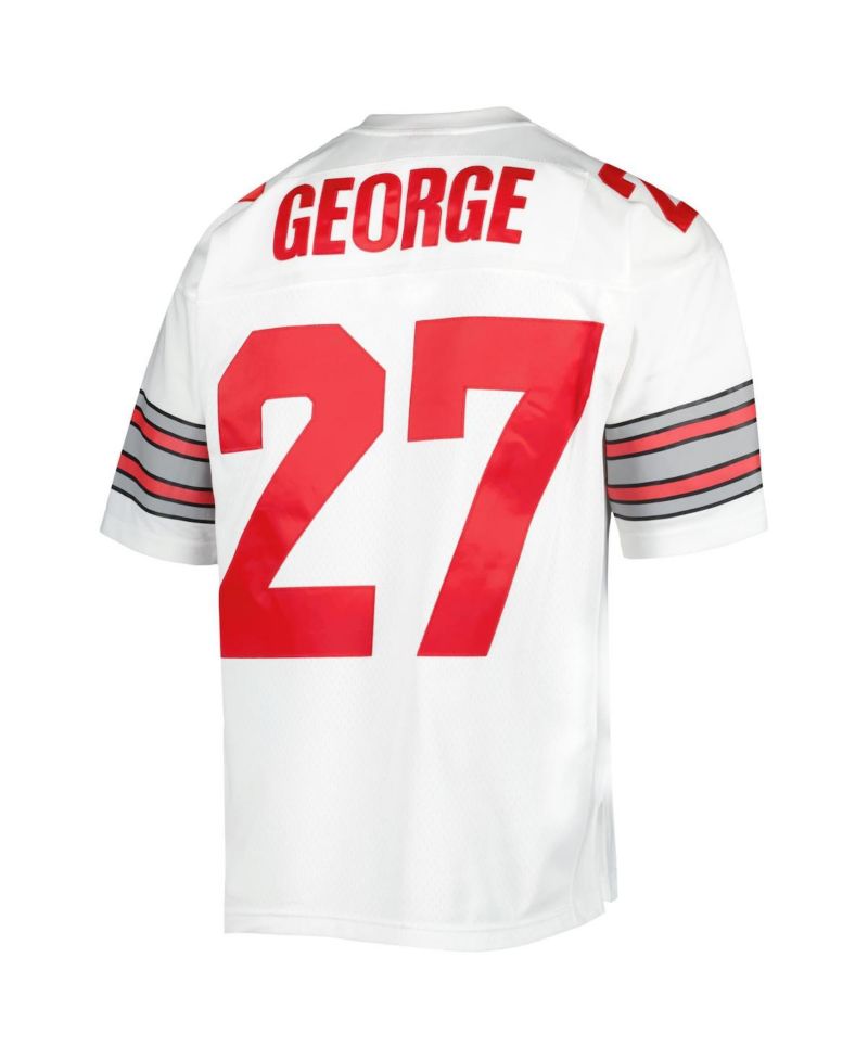 Men's Eddie George White Ohio State Buckeyes Authentic Jersey