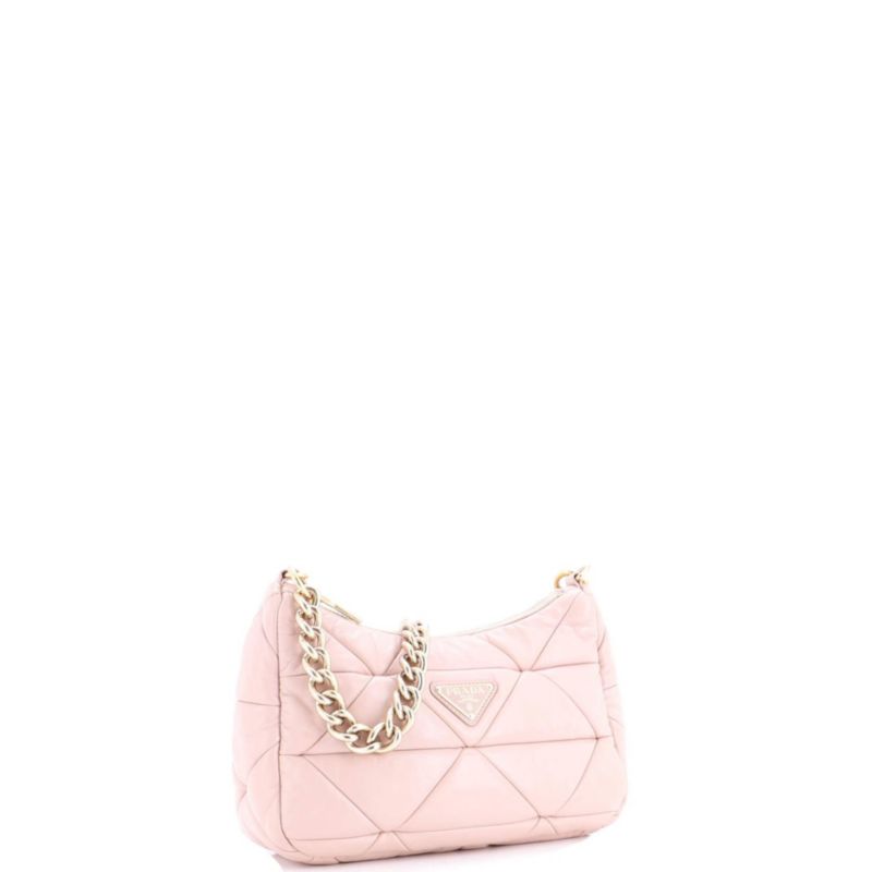 Small System Re-Edition Shoulder Bag Quilted Nappa Leather