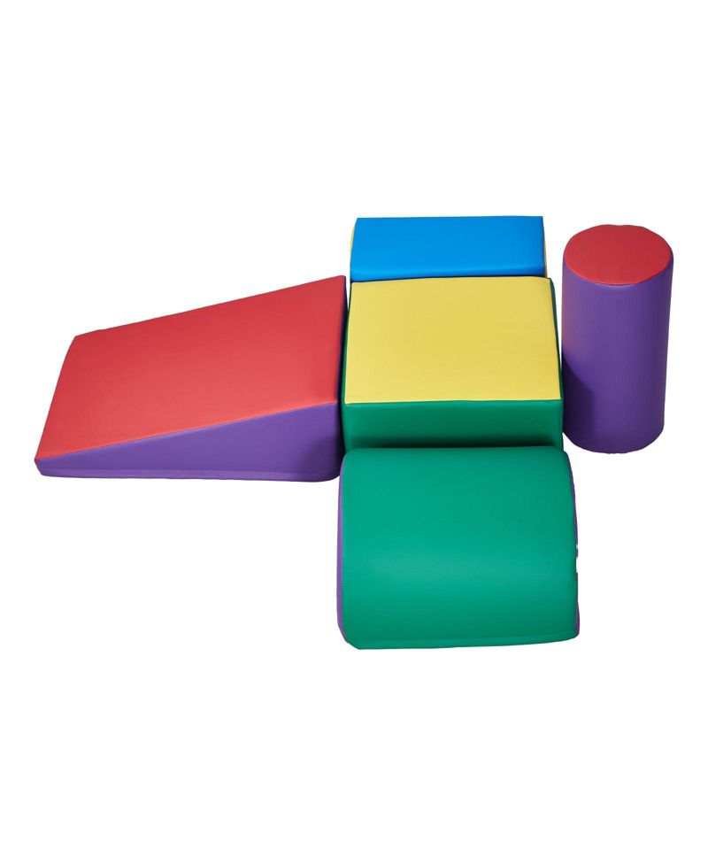 Foam Climbing Toys, 5-Piece Set, PU Leather Soft Play Blocks, Indoor Climb & Crawl Set, Easy Clean, 6M-3Y