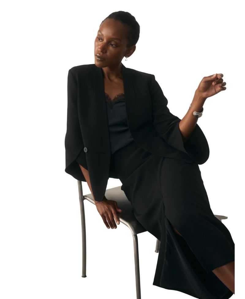 Women's Ansdell Clever Crepe Cape-Sleeve Blazer