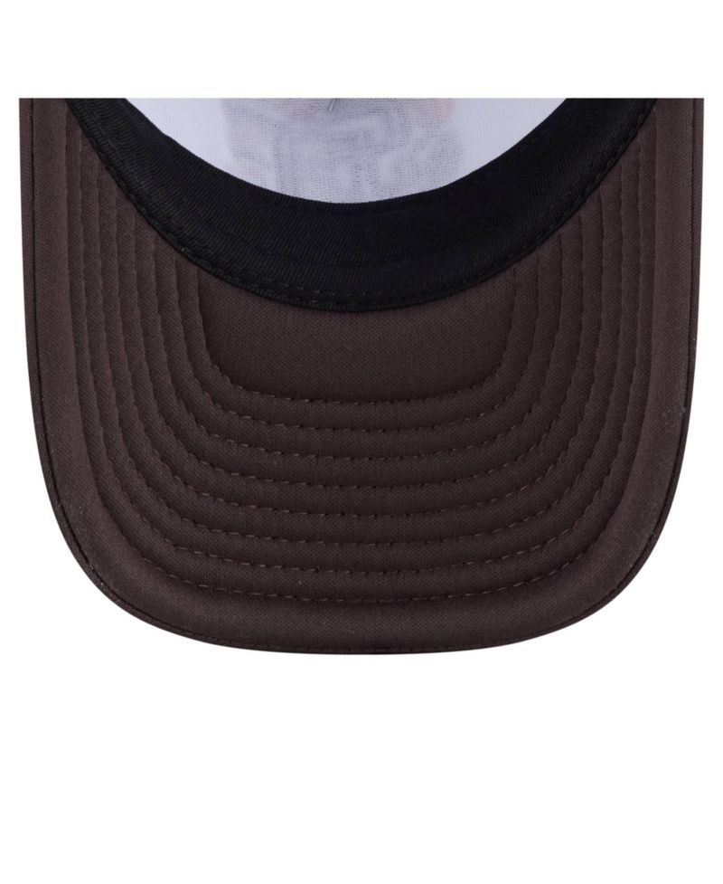 Big Boys and Girls White/Brown San Diego Padres Food A-Frame 9FORTY Trucker Adjustable Hat
