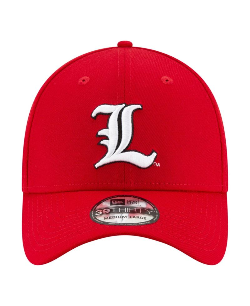 Men's Red Louisville Cardinals Team Classic 39THIRTY Flex Hat