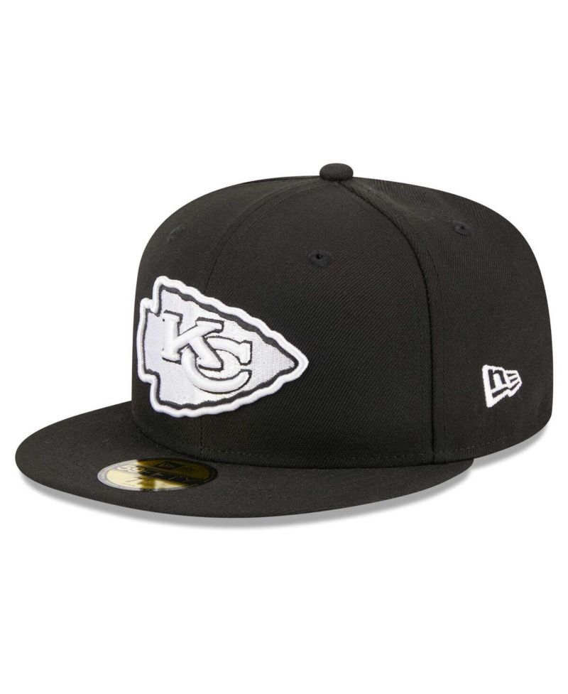 Men's Black Kansas City Chiefs Main Patch 59FIFTY Fitted Hat