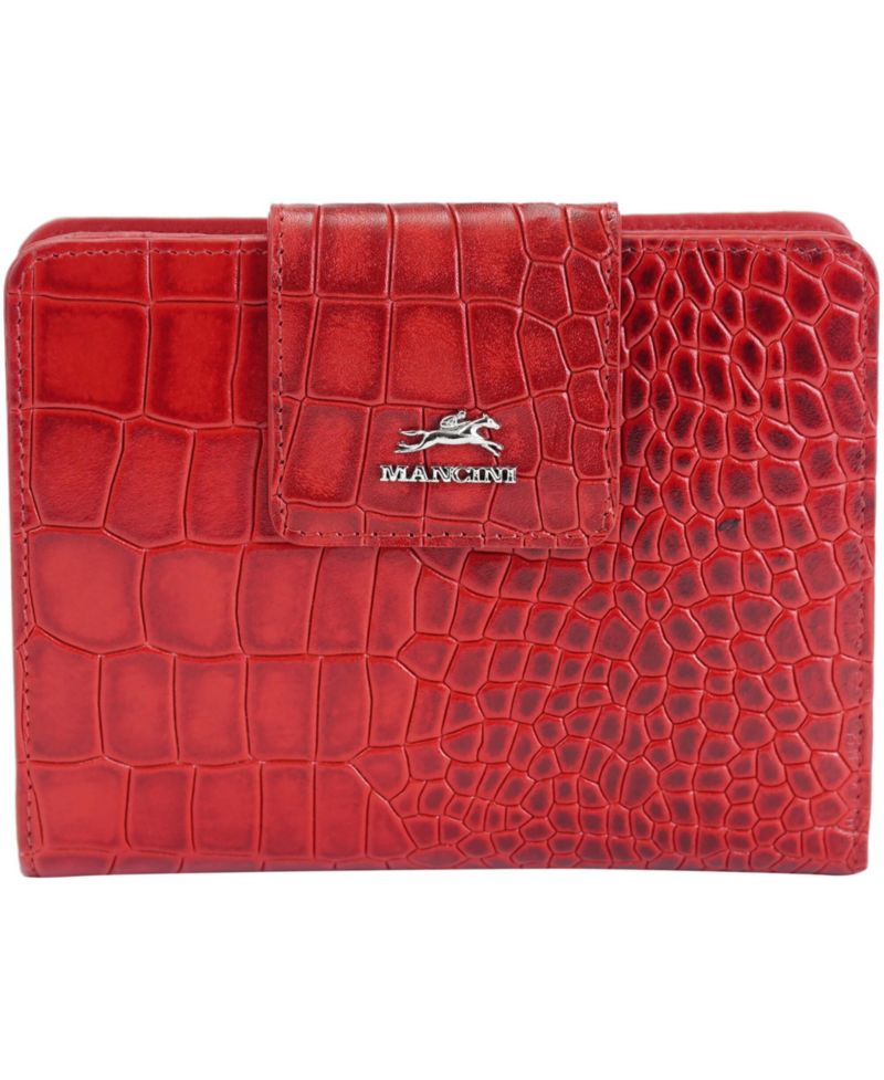 Women's Croco2 RFID Secure Clutch Wallet