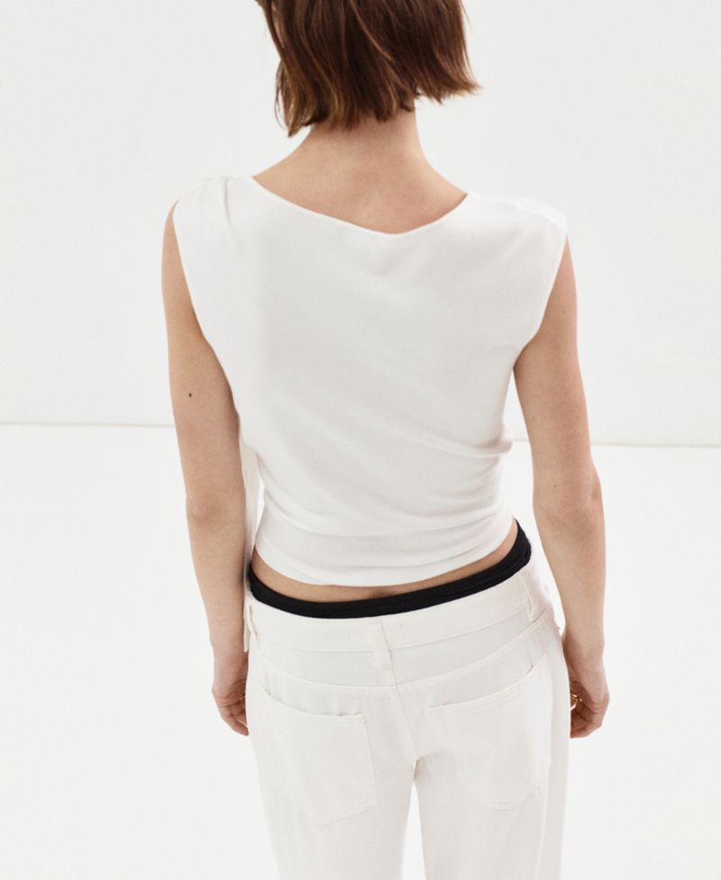 Women's Sleeveless Crewneck Bow-Detail Sweater