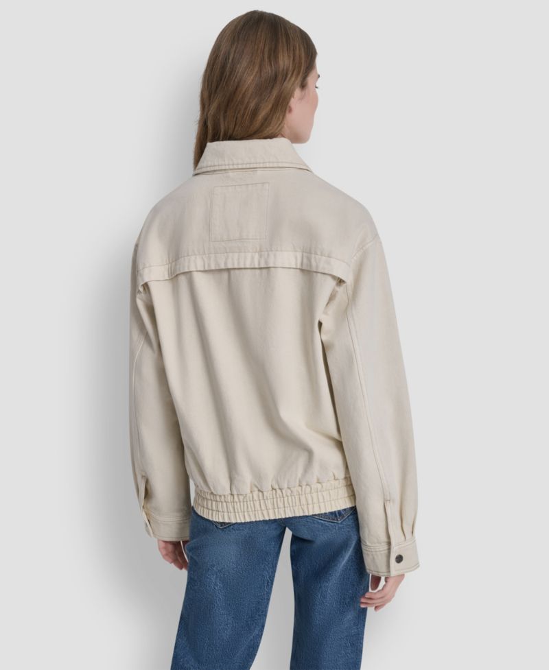 Women's Denim Bomber Coat