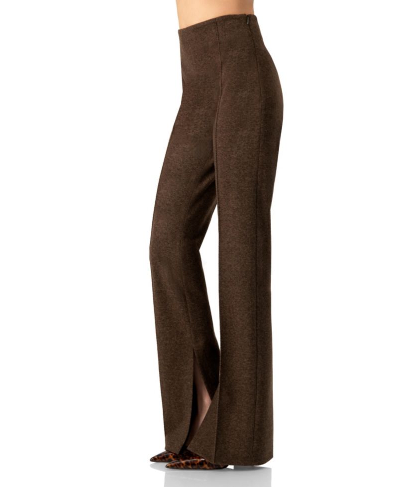 Women's Straight-Leg Trousers with Side Slits