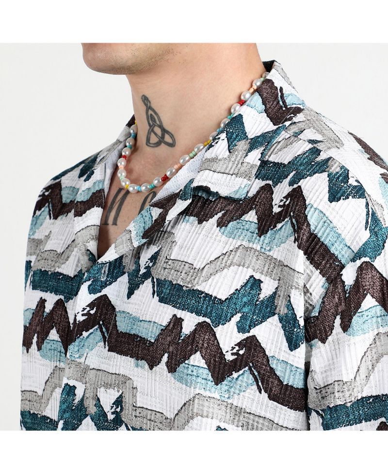 Multitrack Striped Oversized Shirt