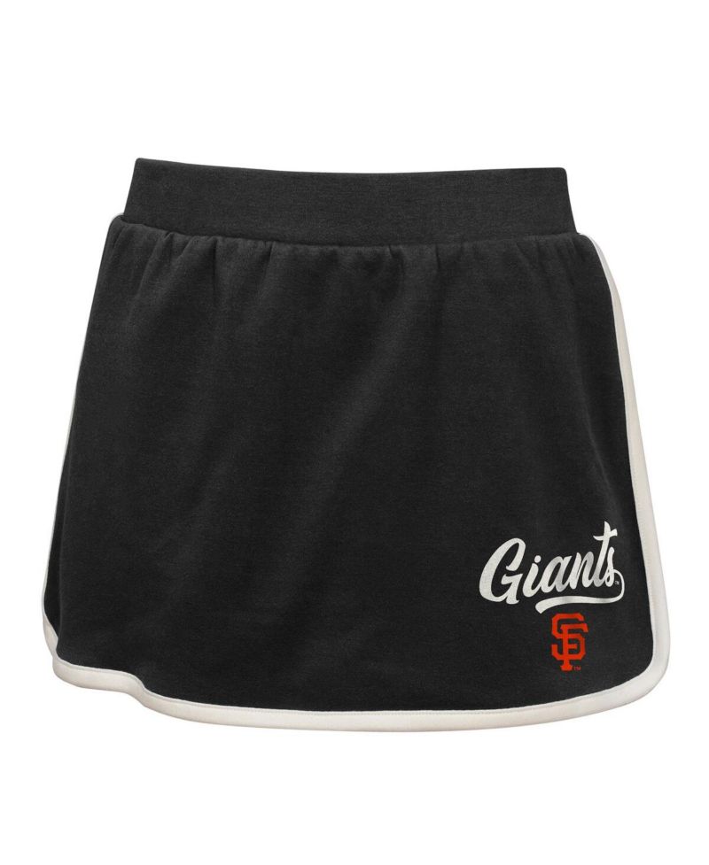 Big Girls Black San Francisco Giants Base Trainer Johnny Polo and Skort Set