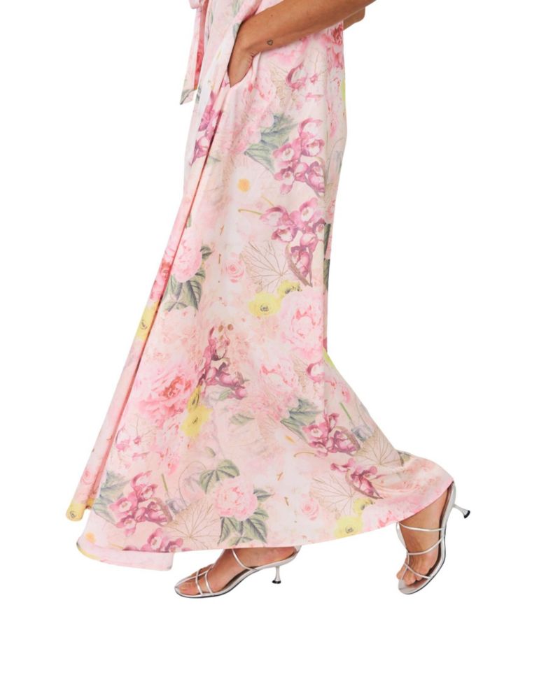 Women's Kayla Floral-Print Short-Sleeve Wedding Guest Maxi Dress