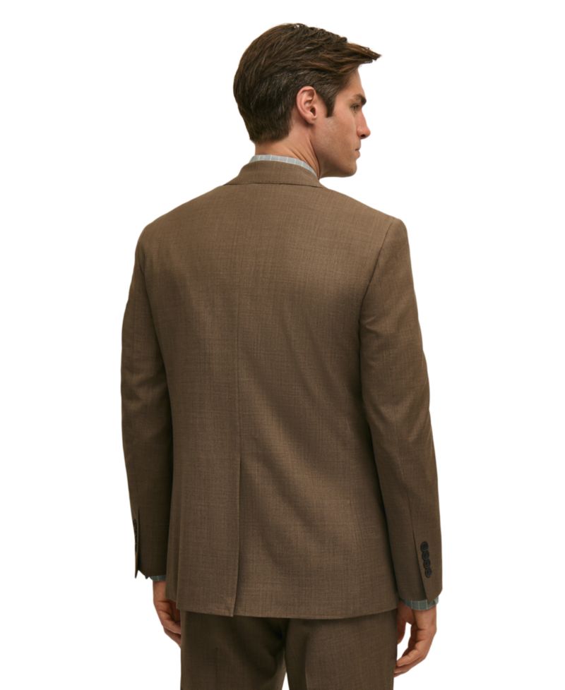 Мужской костюм из смесовой шерсти классического кроя от Brooks Brothers с отделяющим пиджаком