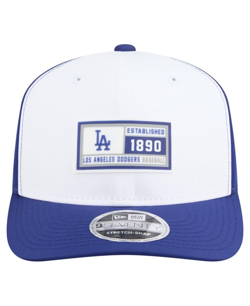 Men's White/Royal Los Angeles Dodgers Established Patch 9SEVENTY Adjustable Hat