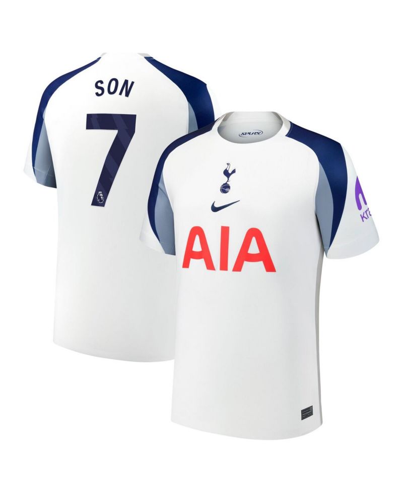 Men's Son Heung-Min White Tottenham Hotspur 2025/26 Home Replica Jersey