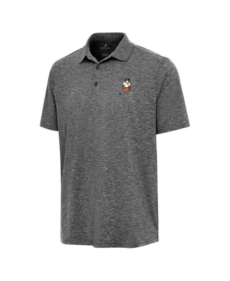 Men's Heather Black Clemson Tigers Golfer Par 3 Polo Shirt