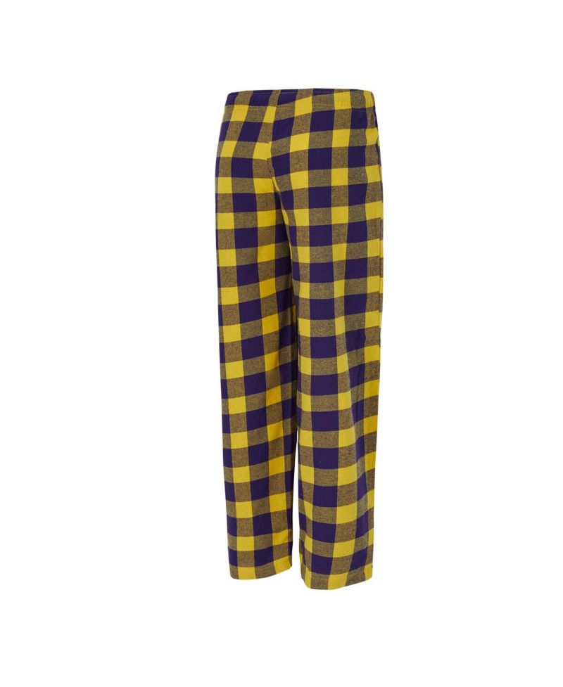 Women's 2-Piece Purple, Gold Minnesota Vikings Avondale T-Shirt and Pants Flannel Pajama Set