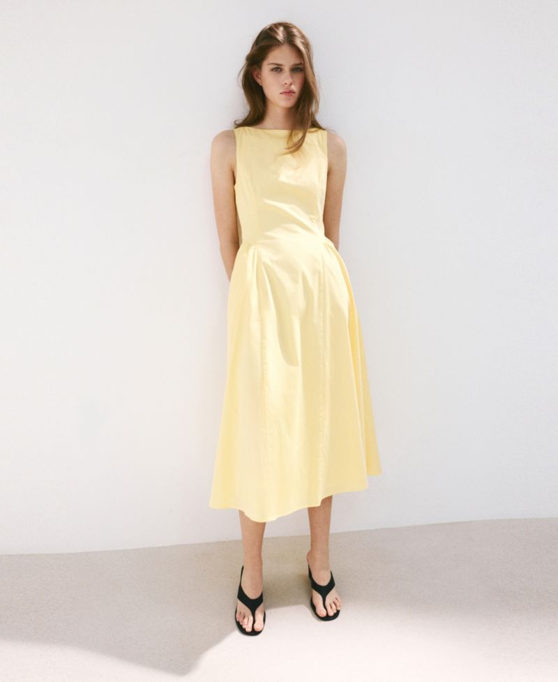 Women's Boat-Neck Ruched Dress