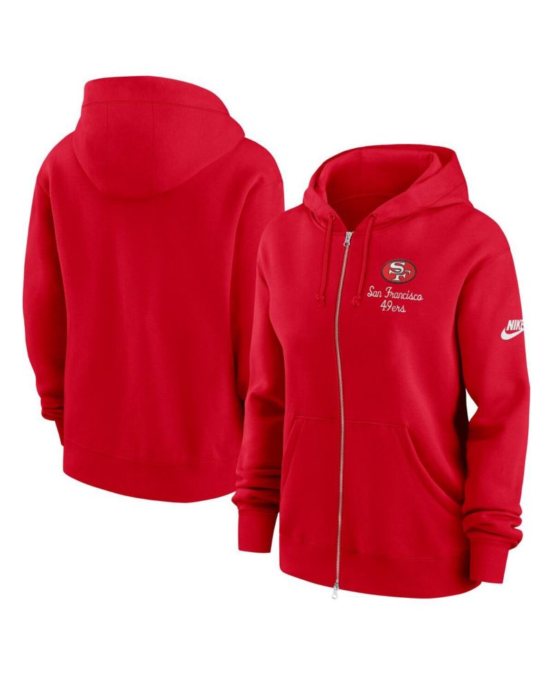 Women's Scarlet San Francisco 49ers Phoenix Rewind Full-Zip Hoodie