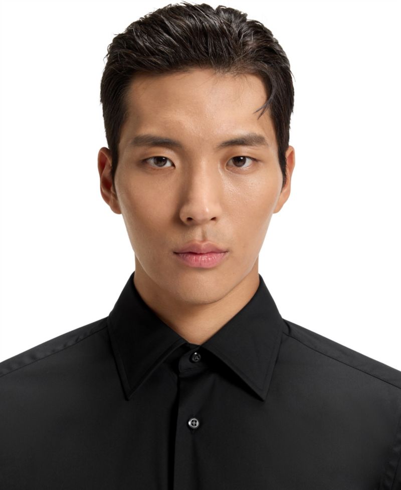Men's Slim-Fit Poplin Dress Shirt