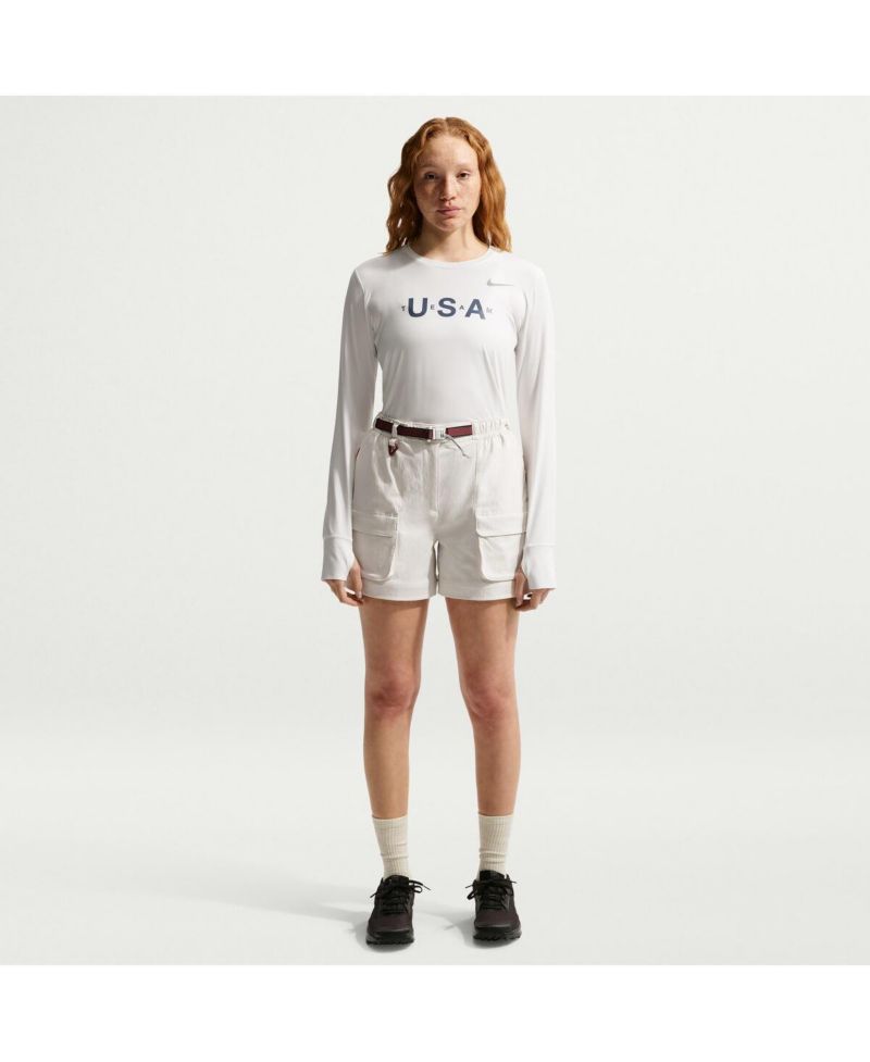 Women's ACG White Team USA Dri-FIT Primary Logo Long Sleeve T-Shirt