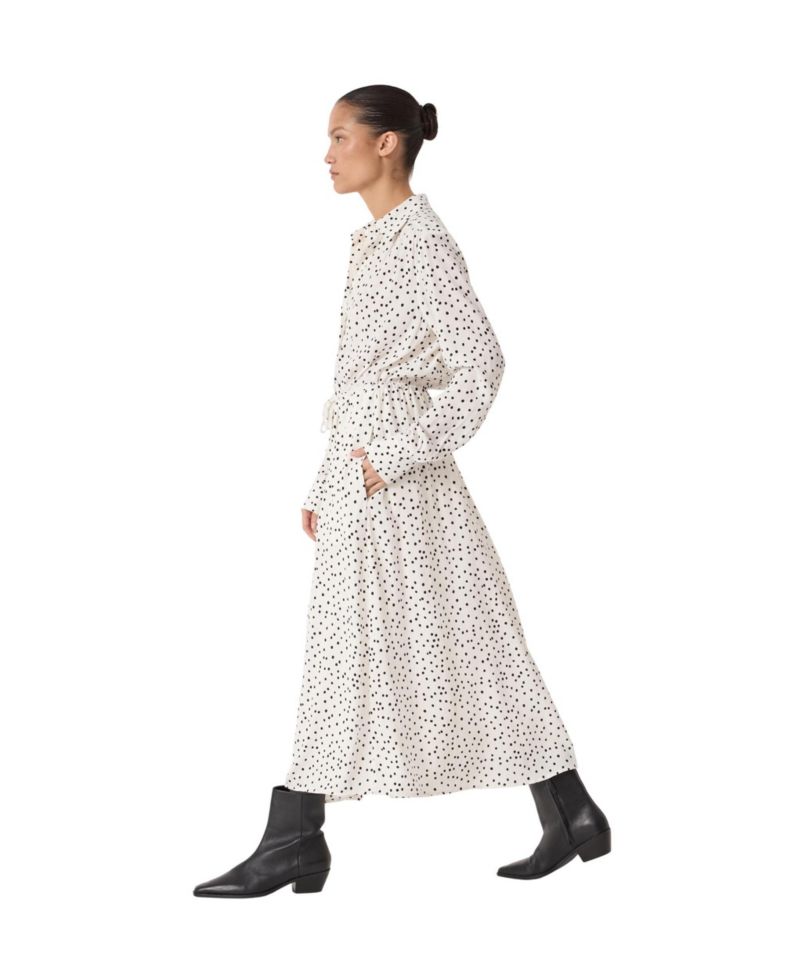 Women's Rosey Polka Dot Midi Shirt Dress