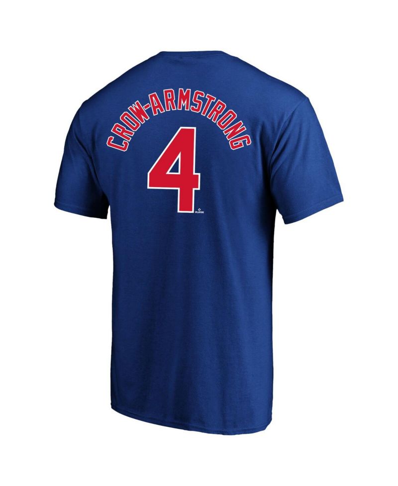 Men's Pete Crow-Armstrong Royal Chicago Cubs Big & Tall Name & Number T-Shirt