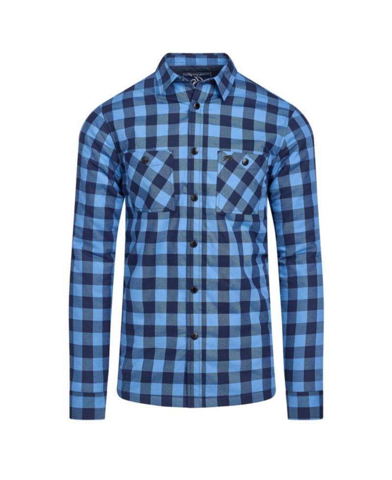 Men's Quilted Check Long-Sleeve Shacket