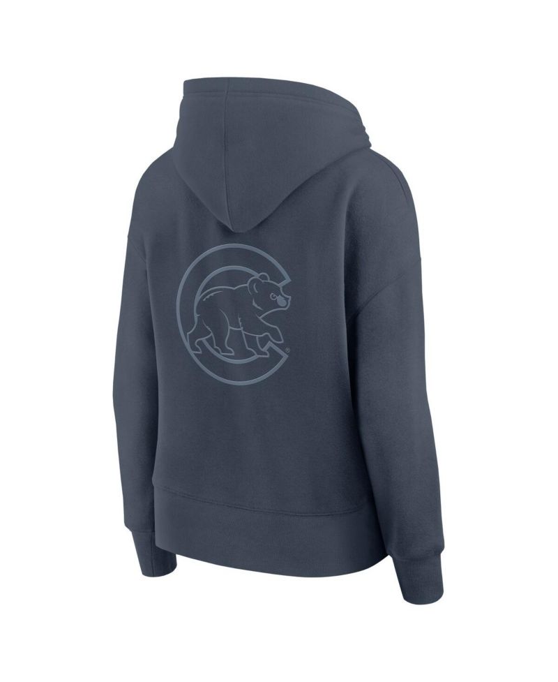 Women's Blue Chicago Cubs Elements Future Ground Subtle Tonal Pullover Hoodie