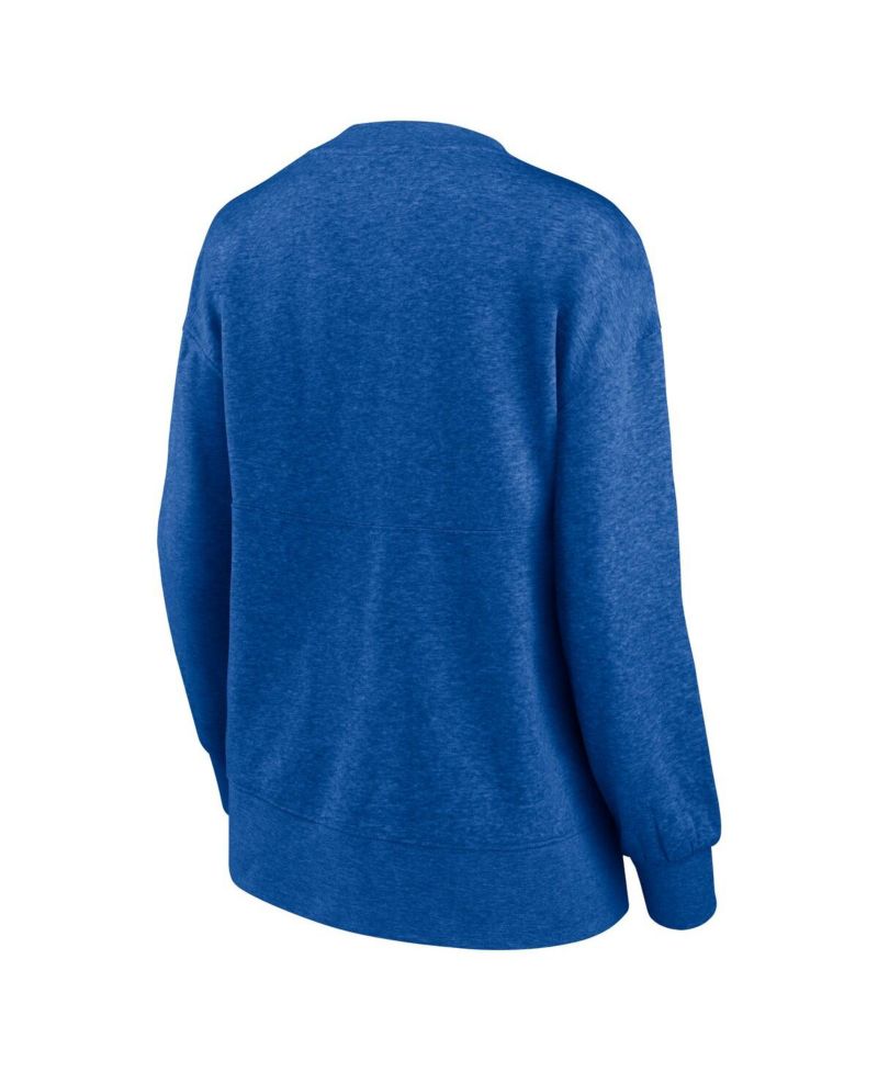Women's Heathered Royal Florida Gators Jump Distribution Pullover Sweatshirt