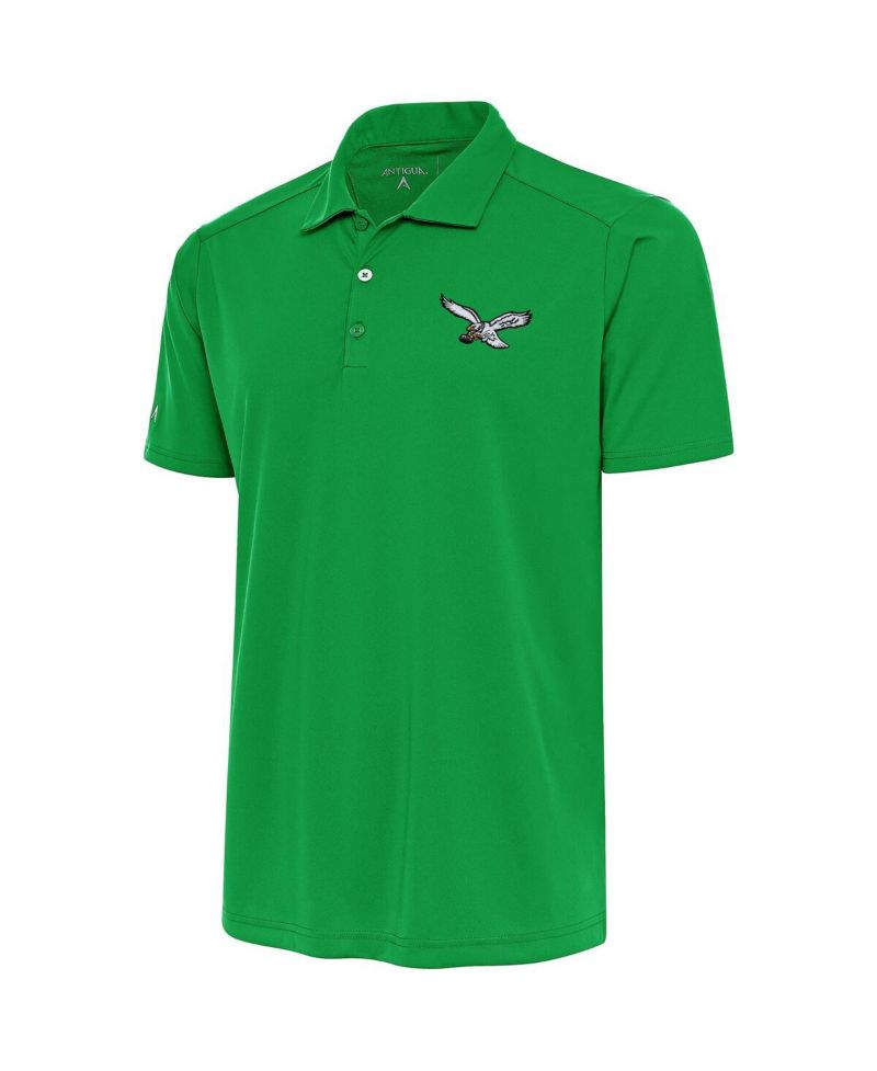 Men's Kelly Green Philadelphia Eagles Throwback Logo Legacy Pique Polo Shirt