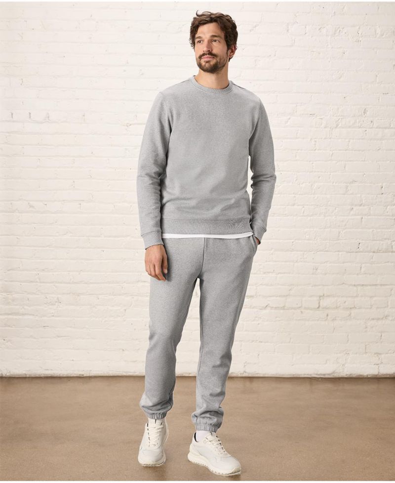 Men's Organic Cotton Cloud Brushed Fleece Crew Sweatshirt