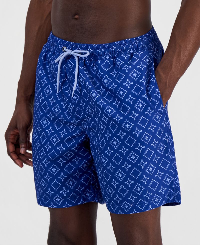 Men's Rustic Geo 7" Swim Trunks
