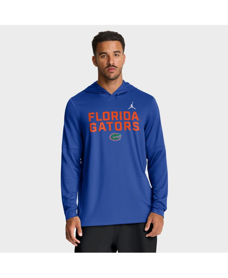 Men's Royal Florida Gators 2025 Sideline Performance Long Sleeve Hoodie T-Shirt