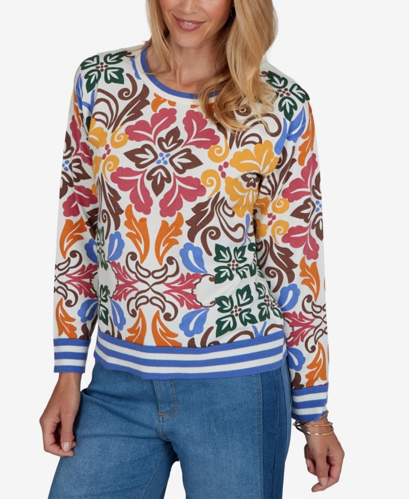 Petite Floral Lightweight Sweater