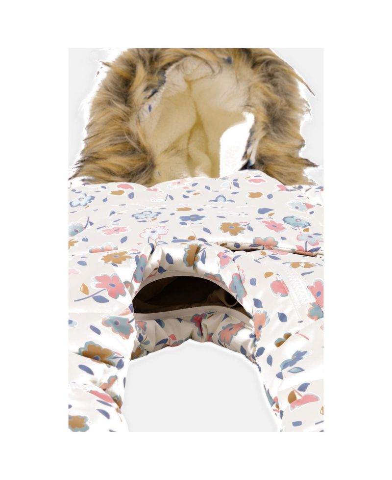 Baby Baby Girl 3M-24M Snug One Piece Snowsuit Adapted for Car Seats with Floral Print