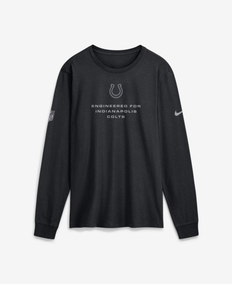 Men's Black Indianapolis Colts Sideline Bold Arch Star Dri-FIT Long Sleeve T-Shirt