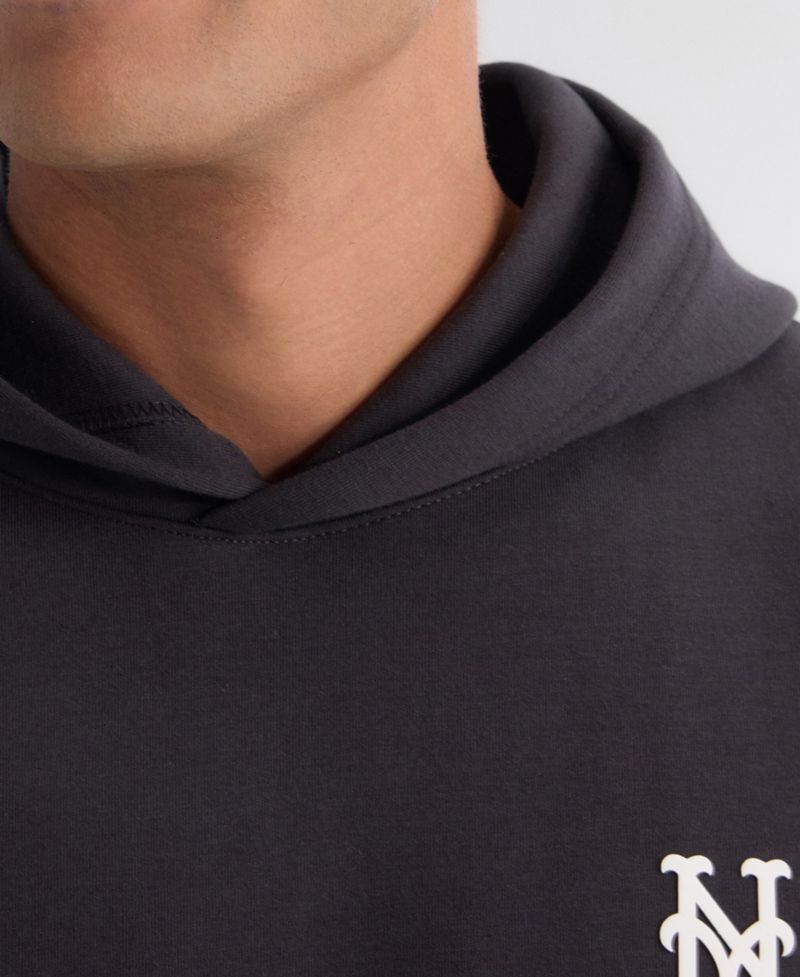 Men's Charcoal New York Mets Clutch Tri-Blend Hoodie