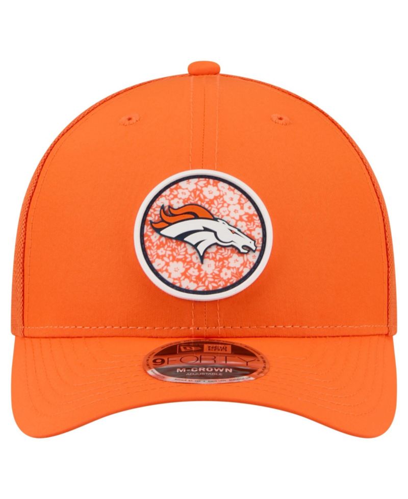 Men's Orange Denver Broncos Floral 9FORTY M-Crown Trucker Adjustable Hat