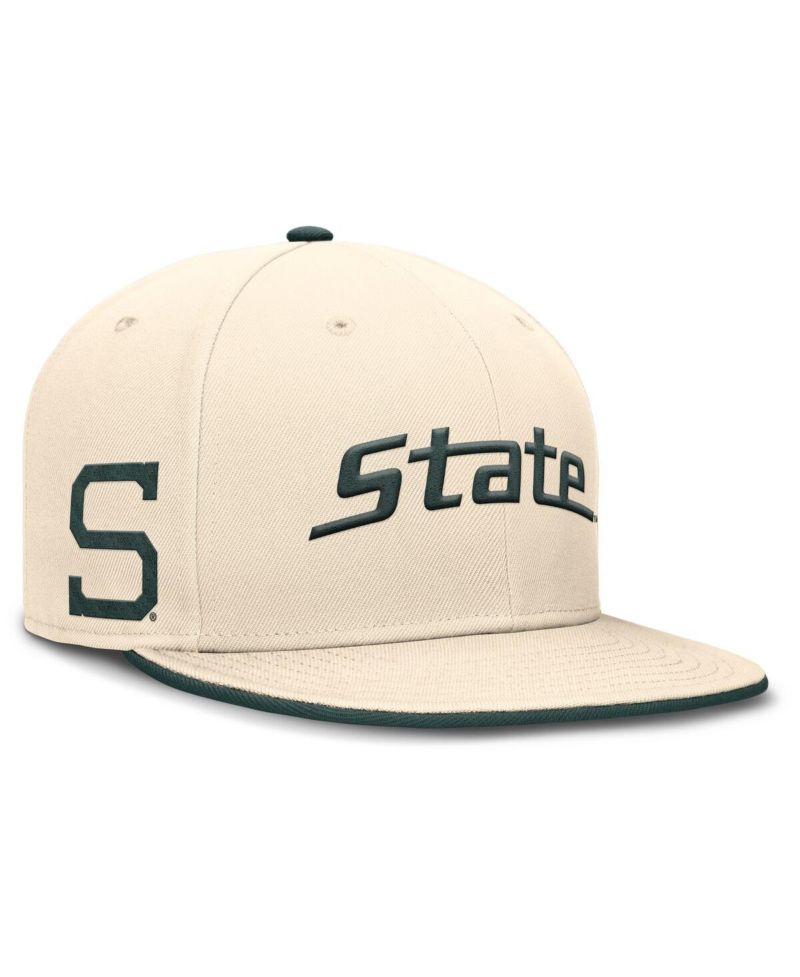 Men's Natural Michigan State Spartans Primetime True Performance Fitted Hat